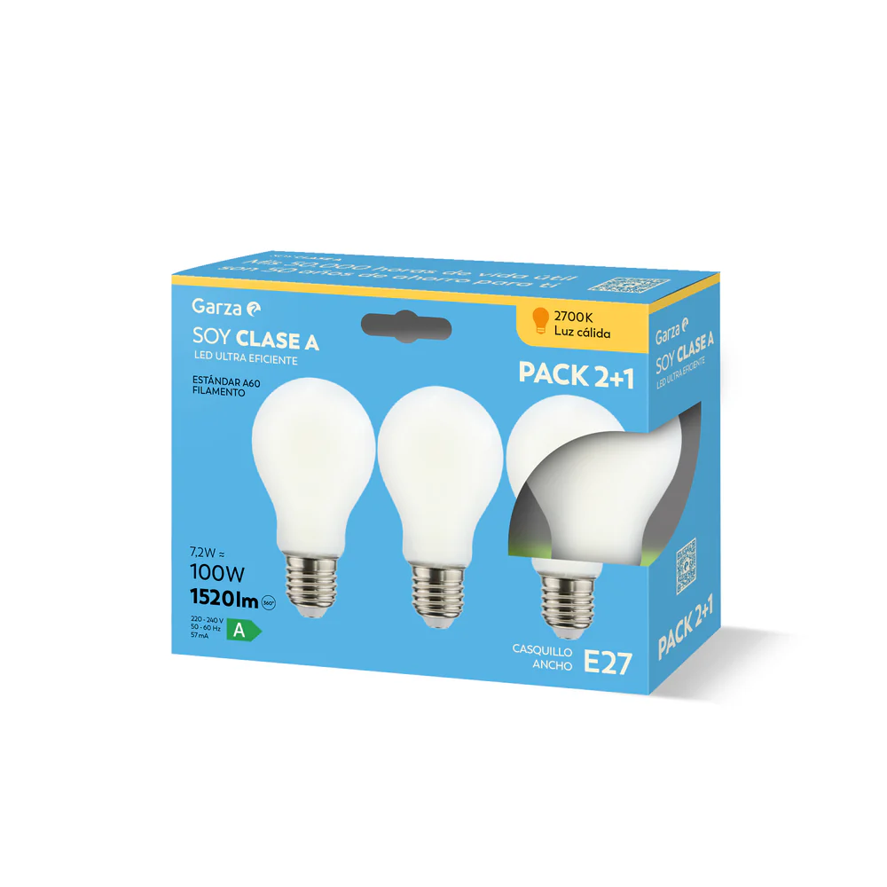 Bombilla LED Filamento Mate Estándar CLASE A E27 - Image 3