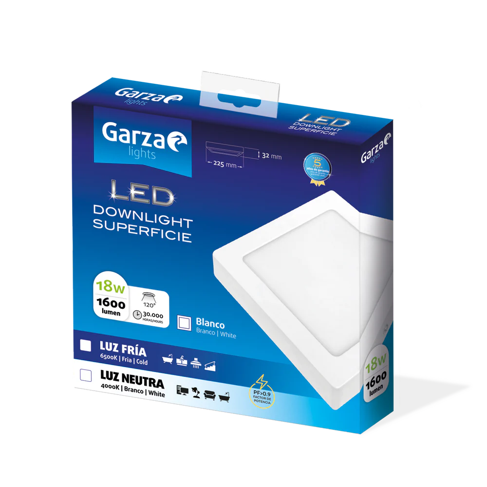 Downlight de Superficie Cuadrado Blanco - Image 2