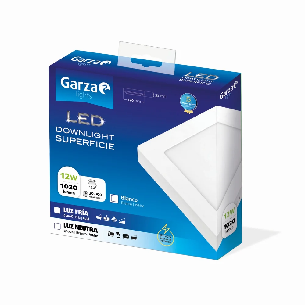 Downlight de Superficie Cuadrado Blanco - Image 4