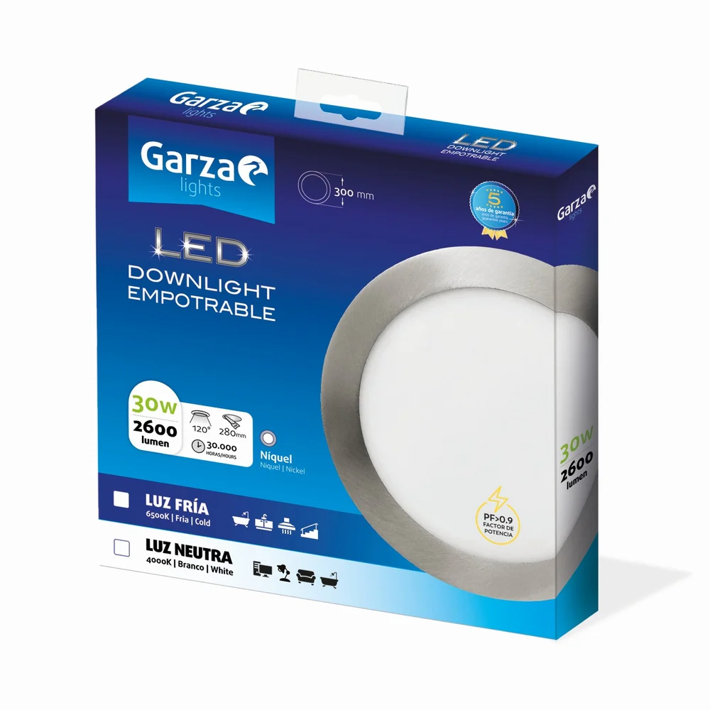 Downlight Empotrable Circular Extraplano Nickel - Image 182