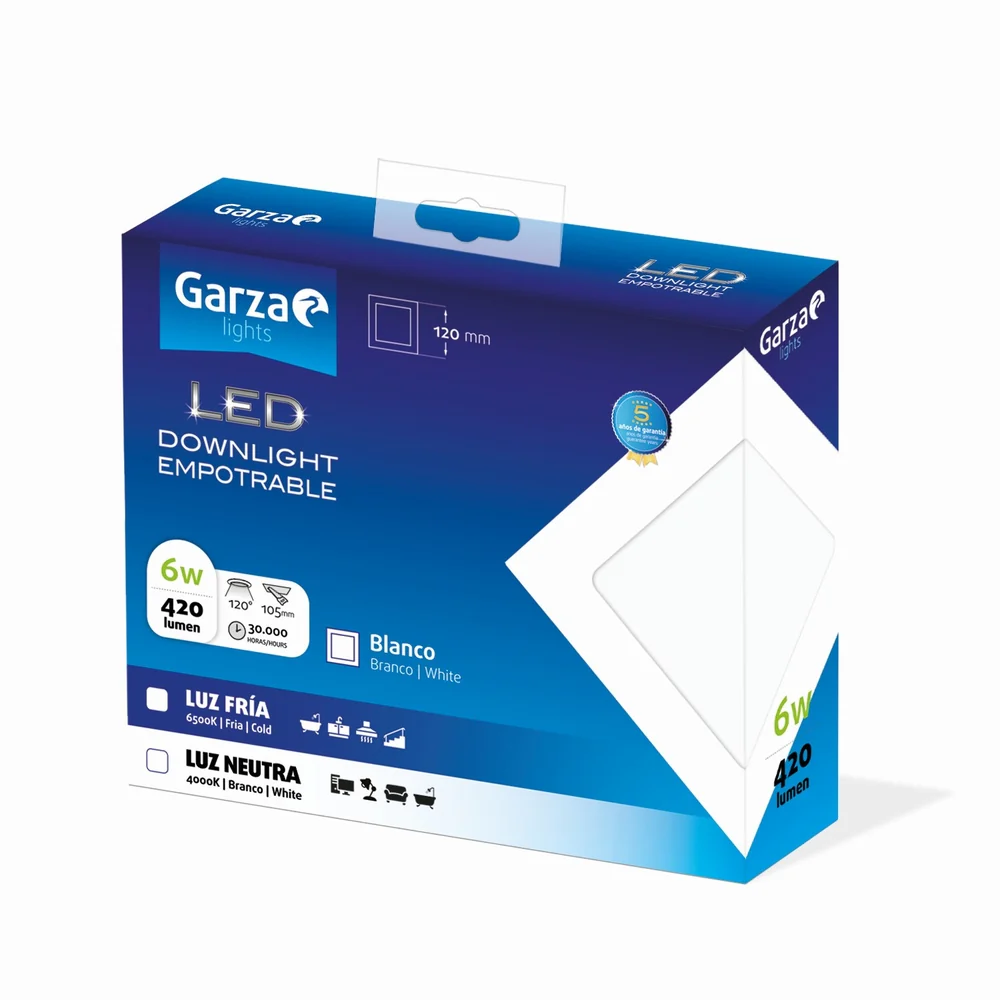 Downlight Empotrable Cuadrado Blanco - Image 14