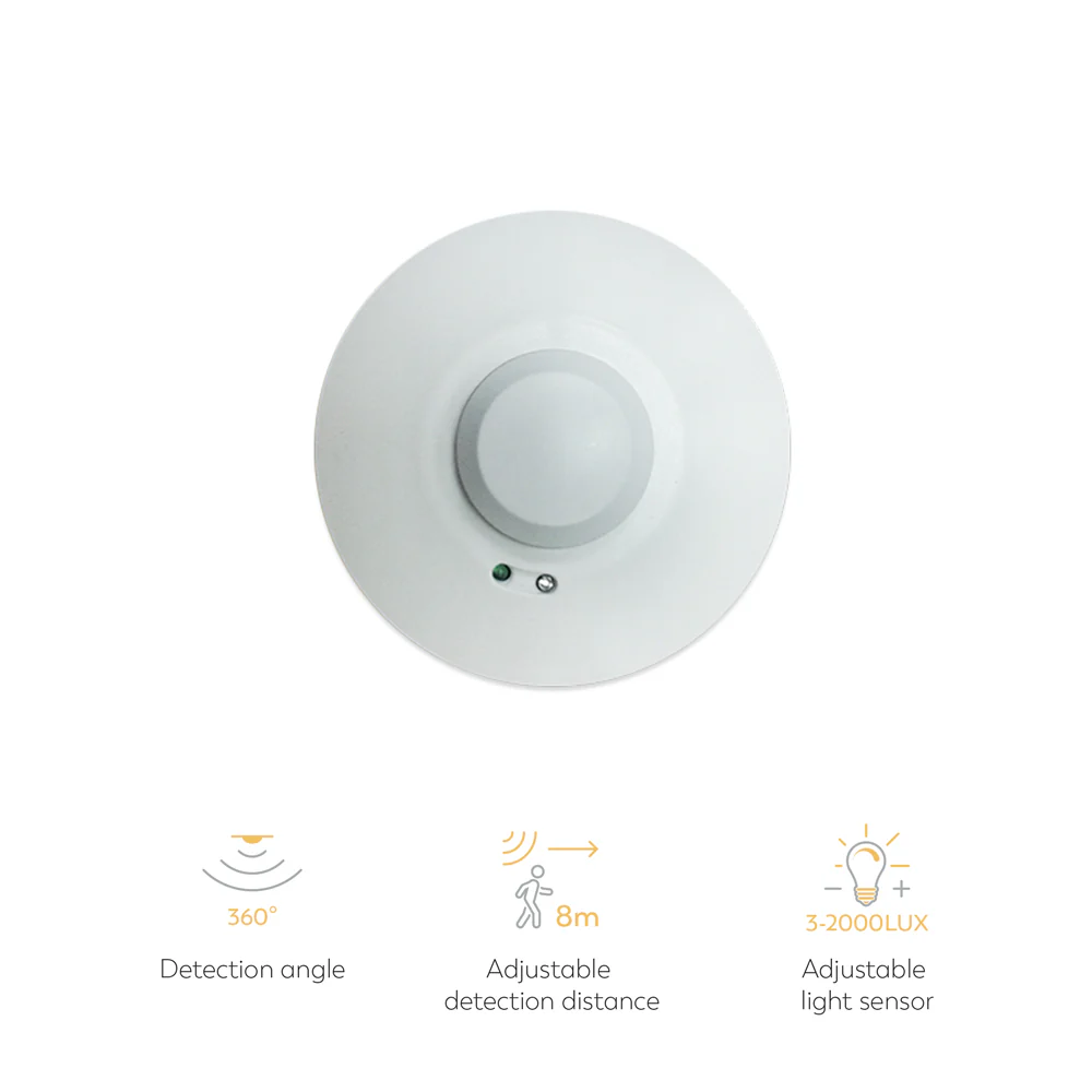 Detector de Movimiento Microondas de Superficie para Techo 360º - Image 3